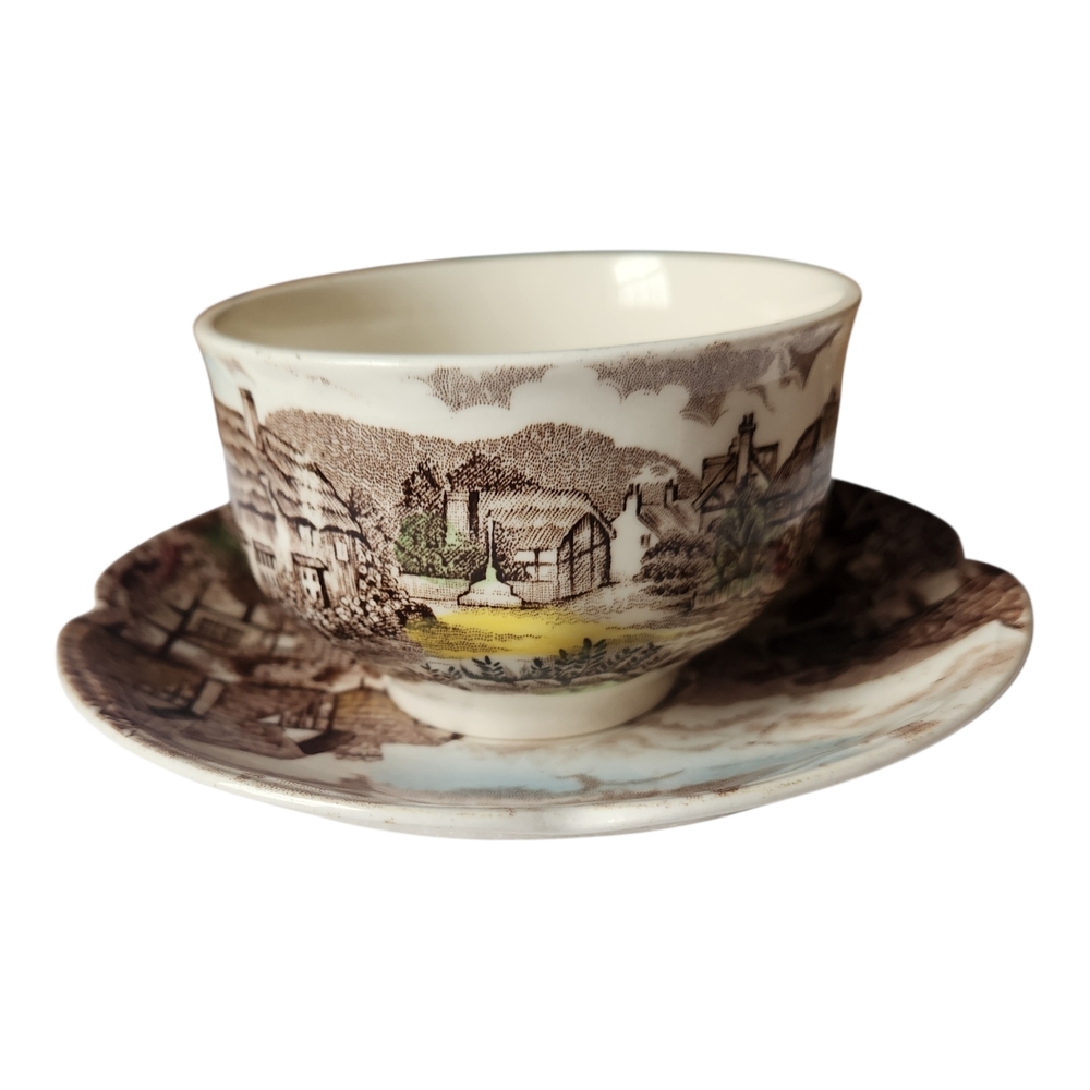 Johnson Bros Olde English Countryside Vintage Tea Cup W/ Saucer